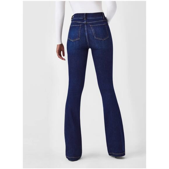 Spanx Flare Jeans Midnight Shade XS Slim Fit premium stretch denim 70's Shaping - Picture 3 of 10